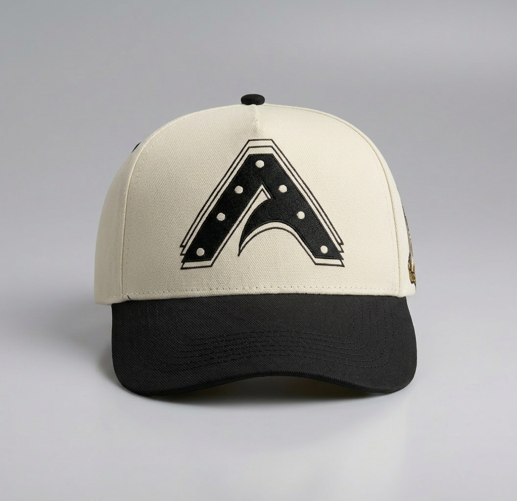 Clock Tower Snapback in Cream