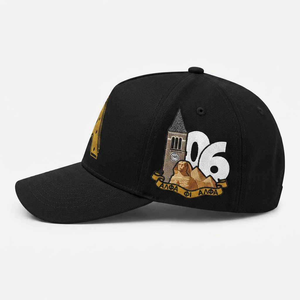 Clock Tower Snapback in Black