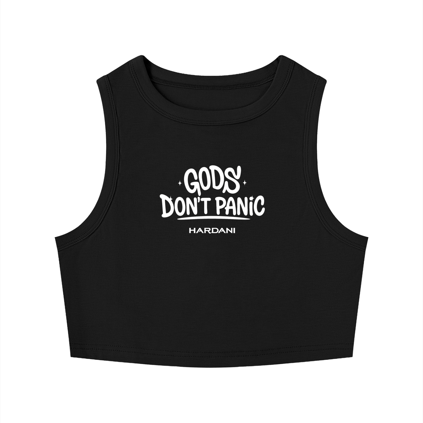 GODS Tight Crewneck Crop in Black