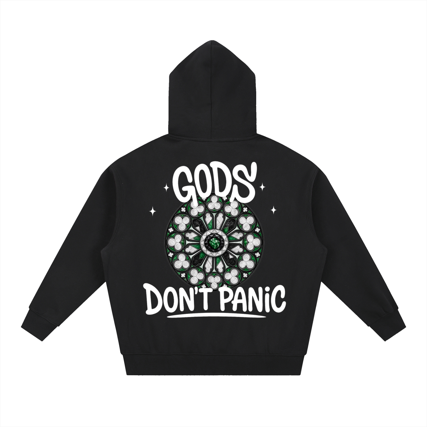 GODS Oversized Boxy Fleece in Black