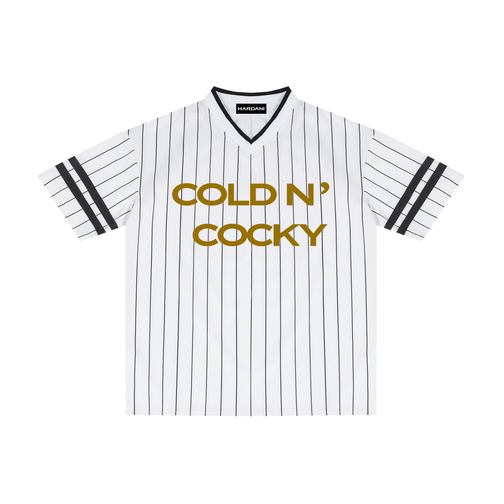 Cold N Cocky Striped V-Neck Tee